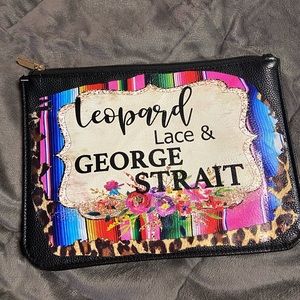 Leopard lace and george straight pouch